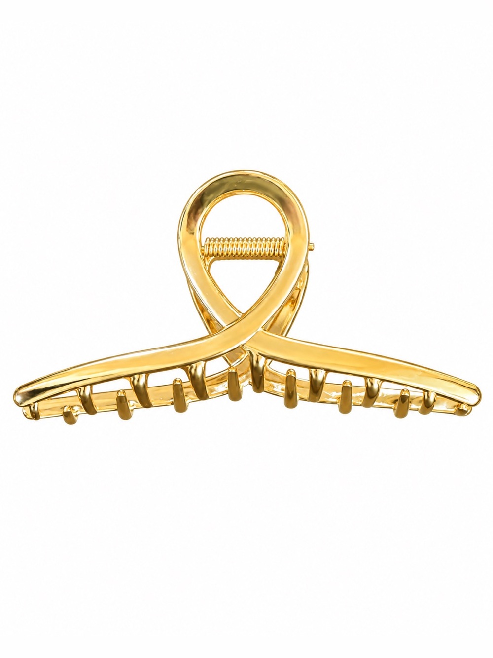 Gold Ribbon Hair Clip - Metal